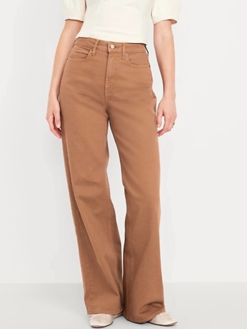 Old Navy Extra High Rise Wide Leg Jeans in color Rare Earth size 12